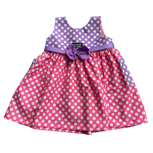 Polka dot dress pink boutique online